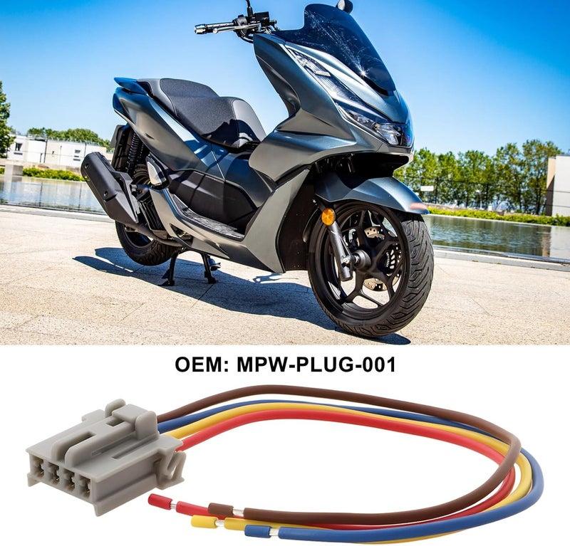 SING F LTD 2pcs 4 Pin Ignition Lock Harness for Motorcycle MPW-PLUG-001 Compatible with Honda PCX 125 14-21 - Image 2